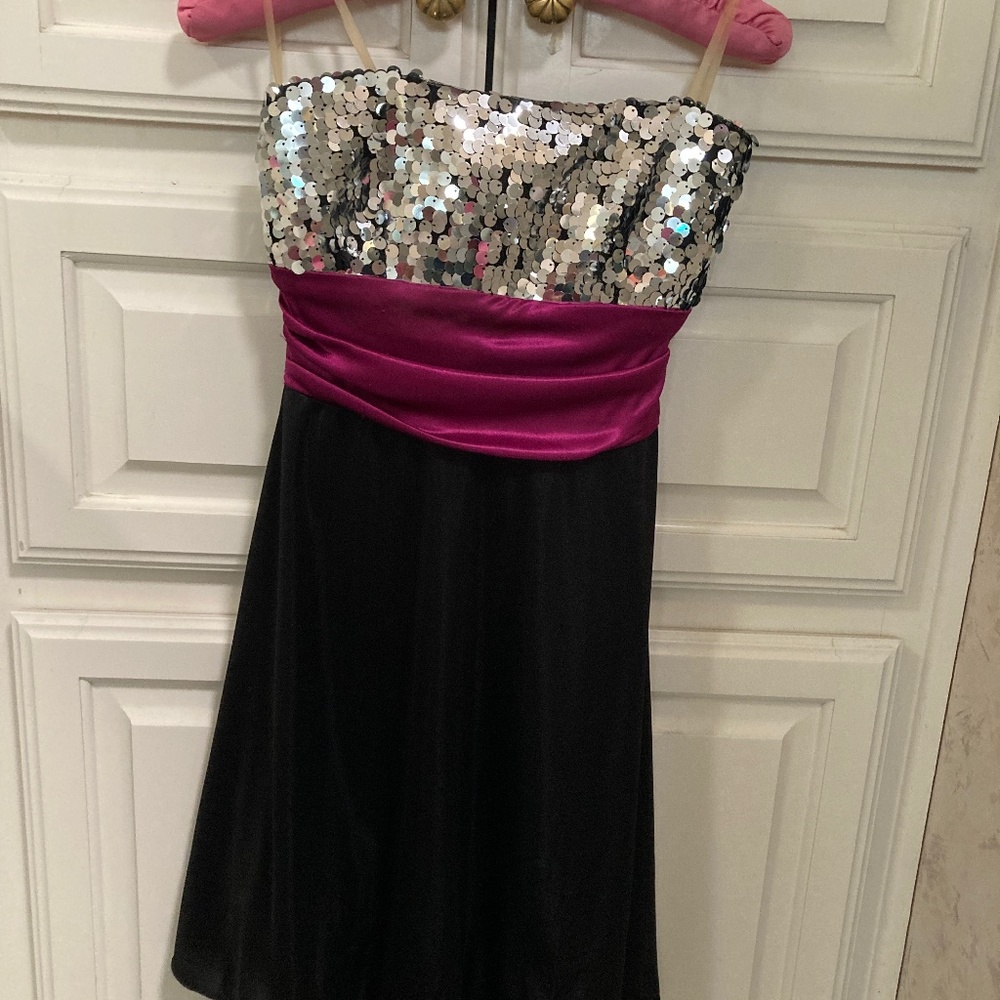 Black and Silver Cocktail Dress